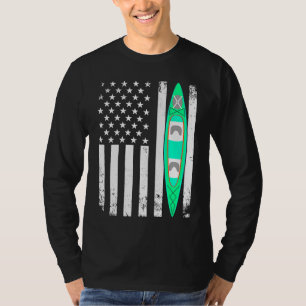 US-amerikanische Flagge Kajak Sport patriotisches T-Shirt