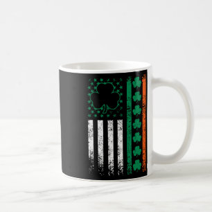 Us-amerikanische Flagge Kleeblatt St Patricks Iris Kaffeetasse