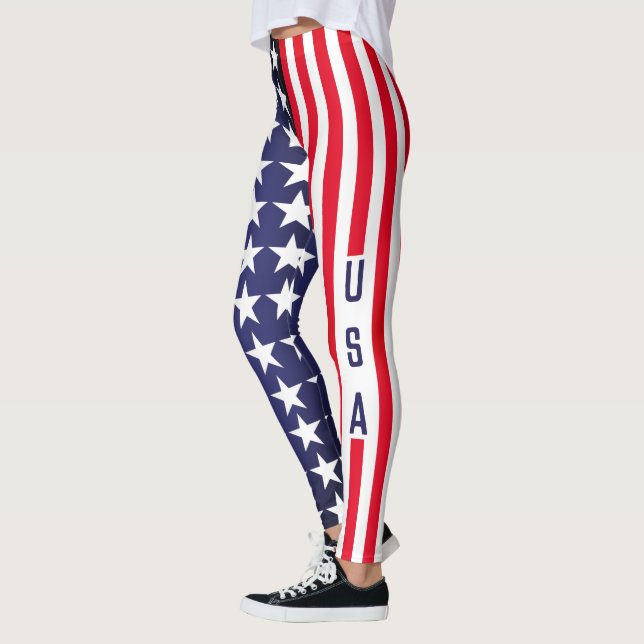 US-amerikanische Flagge Leggings (Links)