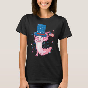 US-amerikanische Flagge mit Axolotl-Ausrüstung für T-Shirt