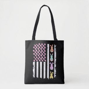 US-amerikanische Flagge mit Hase für Ostern