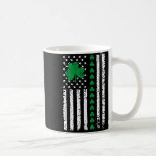 Us-amerikanische Flagge mit Kleeblättern für St. P Kaffeetasse
