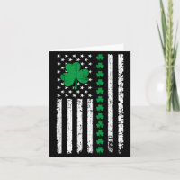 Us-amerikanische Flagge mit Kleeblättern für St. P