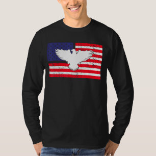 US amerikanische Flagge Patriotic 4. Juli Bald Ea T-Shirt