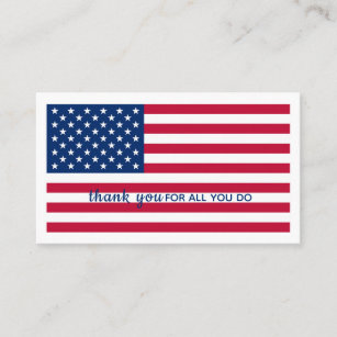 US-amerikanische Flagge Personalisiert Militär Vie Visitenkarte