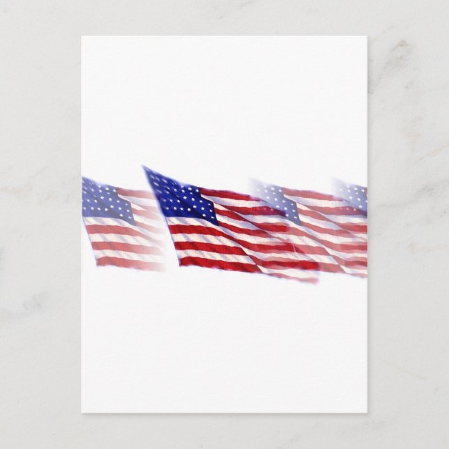 US-amerikanische Flagge Postkarte (Vorderseite)