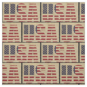 US-amerikanische Flagge Rustikales Vintages Patrio Stoff
