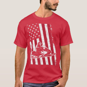 US-amerikanische Flagge Schneemobilfahren Schneemo T-Shirt