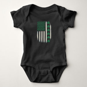 US-amerikanische Flagge Shamrocks St Patricks Day  Baby Strampler