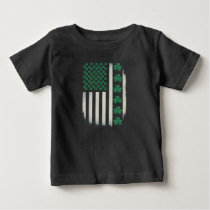US-amerikanische Flagge Shamrocks St Patricks Day  Baby T-shirt
