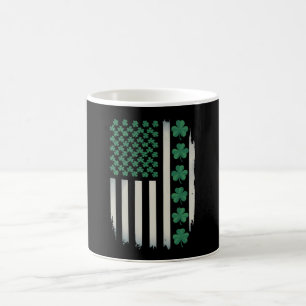 US-amerikanische Flagge Shamrocks St Patricks Day  Kaffeetasse