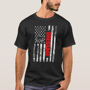 US-amerikanische Flagge Sport Patriotisch Dressur T-Shirt