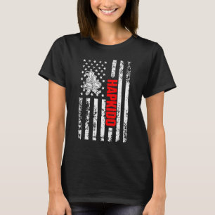 US-amerikanische Flagge Sport Patriotisch Hapkido T-Shirt