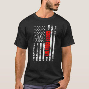 US-amerikanische Flagge Sport Patriotisch Querfeld T-Shirt