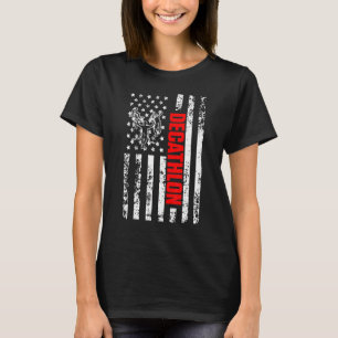US-amerikanische Flagge Sport patriotischer Zehnka T-Shirt
