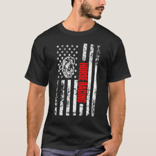 US-amerikanische Flagge Sport patriotisches Pferde T-Shirt