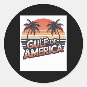 US-amerikanische Flagge - USA 2025 - Rückwärtsgang Runder Aufkleber