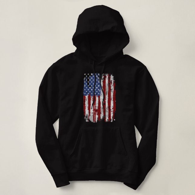 US-amerikanische Flagge USA 4T Hoodie (Design vorne)