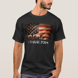 US-amerikanische Flagge Vielen Dank Veterans Proud T-Shirt