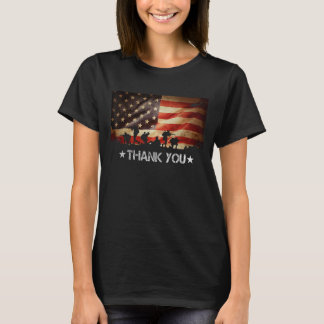 US-amerikanische Flagge Vielen Dank Veterans Proud T-Shirt