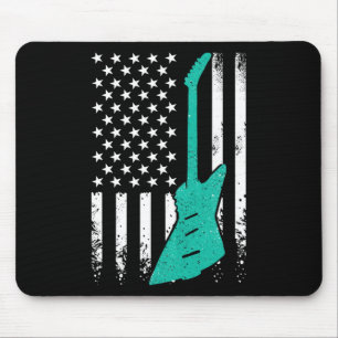 US-amerikanische Flagge Vintag Electric Rock Guita Mousepad