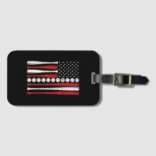 US-amerikanische Flagge Vintage Baseball-Flagge 4. Gepäckanhänger