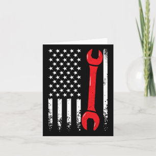 US-amerikanische Flagge Vintage Mechanische Schlüs Karte
