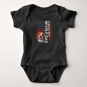 US-amerikanische Flagge Welten beste Beagle Papa Baby Strampler