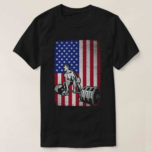 US-amerikanische Flaggengewichtung T-Shirt (Design vorne)