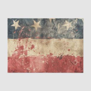 US-amerikanische Patriotenflagge in Not Seidenpapier