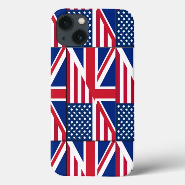 US-amerikanische und britische Flagge mit zwei Sta Case-Mate iPhone Hülle (Rückseite)