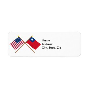 US-amerikanische und taiwanesische Grenzflaggen