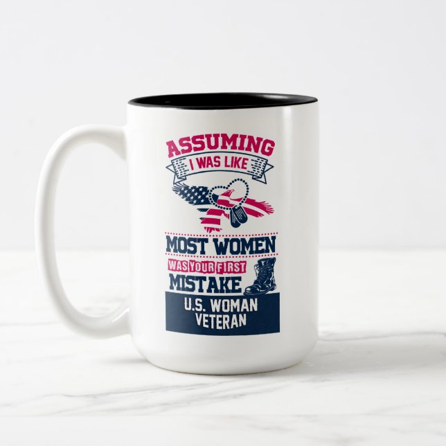 US-amerikanische Veteran-Kaffee-Tasse Zweifarbige Tasse (Links)