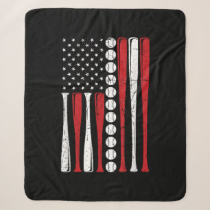 US-amerikanische Vintage-Baseballflagge zum 4. Jul Sherpadecke