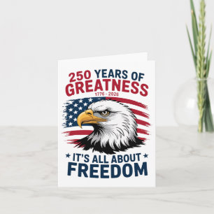 US-amerikanischer Adler - 250. Jubiläum 4. Juli Karte