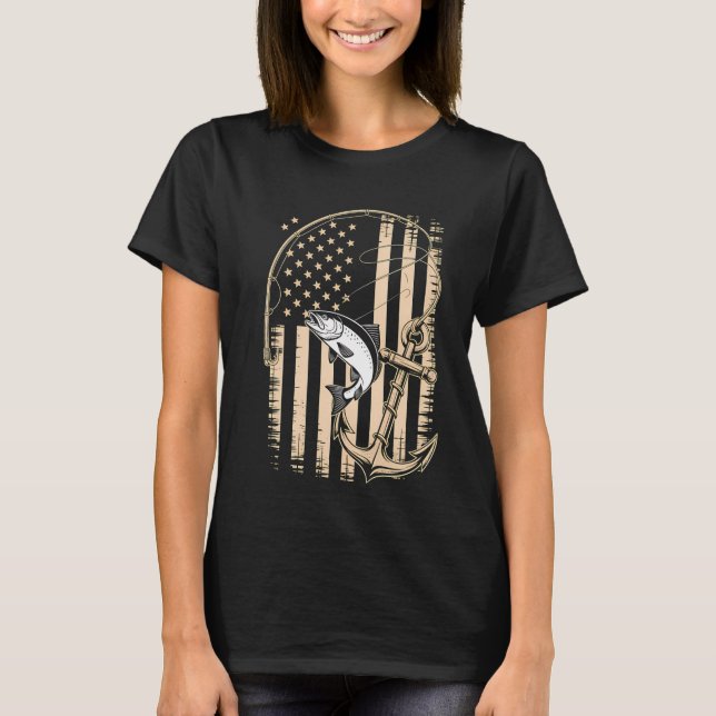 US-amerikanischer Angelköder T-Shirt (Vorderseite)