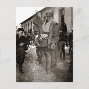US-amerikanischer Feldhelfer im Ersten Weltkrieg + Postkarte