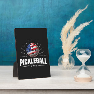 US-amerikanischer-Flag-Pickleball-Spieler Fotoplatte