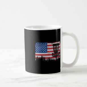 Us-amerikanischer Flagge Disc Golf Korb Frisbee Vi Kaffeetasse