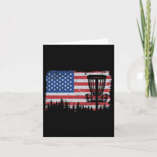 Us-amerikanischer Flagge Disc Golf Korb Frisbee Vi Karte