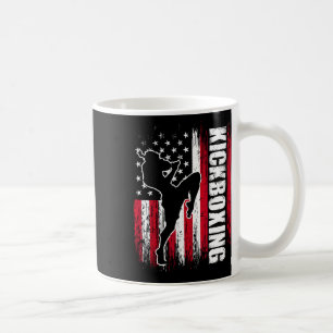 Us amerikanischer Flagge Kickboxen Fighter Kickbox Kaffeetasse