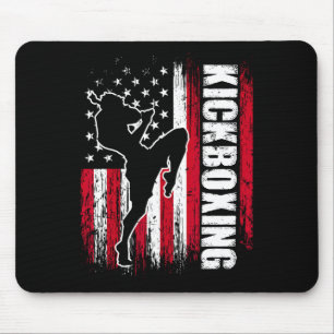 Us-amerikanischer Flagge Kickboxen Fighter Kickbox Mousepad