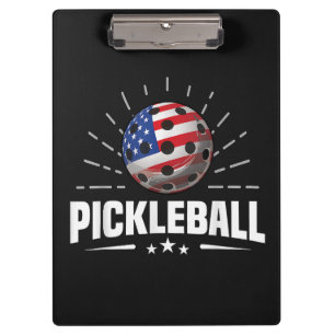 US-amerikanischer Flagge Pickleball-Spieler Klemmbrett