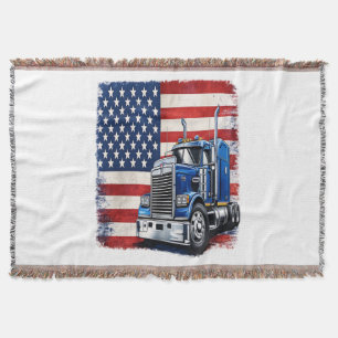 US-amerikanischer Flagge Sattelzugfahrer Decke