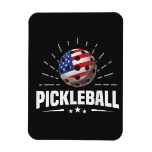 US-amerikanischer Flaggen-Pickleball-Spieler Magnet