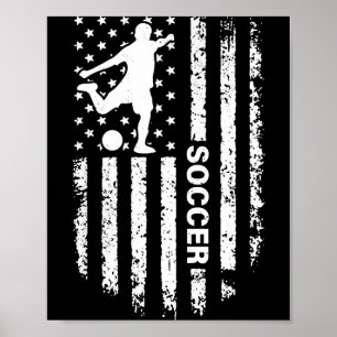 US-amerikanischer Fußballspieler mit amerikanische Poster