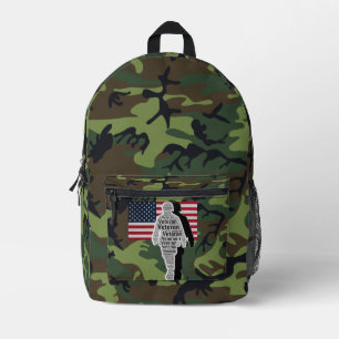 US-amerikanischer Soldat-Rucksack Bedruckter Rucksack
