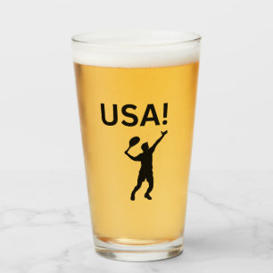US-amerikanischer Tennisspieler, der einen Punkt a Glas