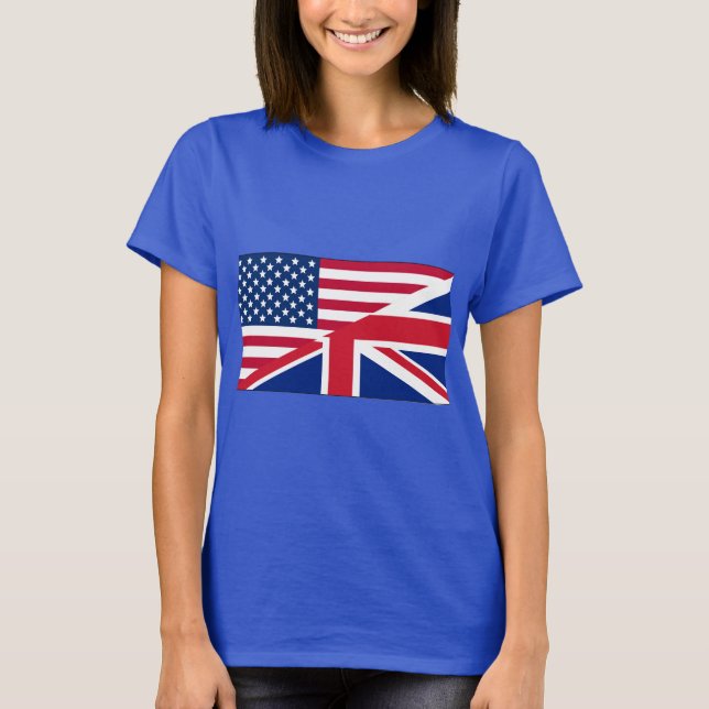 US-amerikanischer und britischer T - Shirt mit dop (Vorderseite)