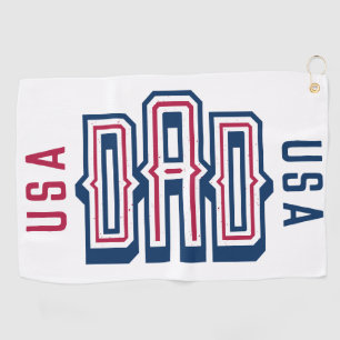 US-amerikanischer VATER RED White Blue Formal Golfhandtuch